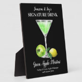 グリーンApple Martini ・このドリンクをパーソナライズ フォトプラーク (側面)