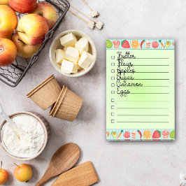 グリーンBGカラフル食品リスト4" x 6" ポストイット