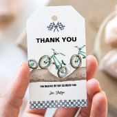 グリーンBMXダートバイク感謝していユーギフトラベル ギフトタグ