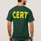 グリーンCERT Tシャツ (裏面)