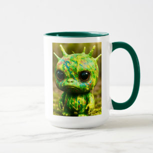 グリーンGOOモンスター – 不気味なかわいいプリント マグカップ