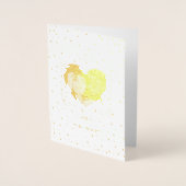 グリーンI愛Youラグジュアリーフォト文字バレンタイン 箔カード (正面)