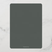 グリーンJD法はかりで測+ローレルリース卒業パーティー 箔招待状 (裏面)