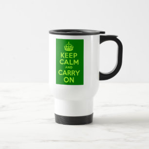 グリーンKeep Calm and Carry On トラベルマグ