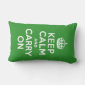 グリーンKeep Calm and Carry On ランバークッション (裏面)