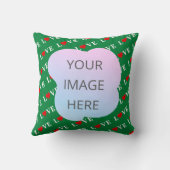 グリーンLOVEハート クッション (裏面)