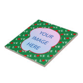 グリーンLOVEハート タイル (側面)