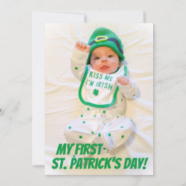 グリーンMy First St. Patrick's Day Holiday Photo カード