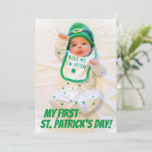 グリーンMy First St. Patrick's Day Holiday Photo カード (スタンド正面)