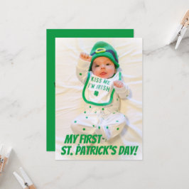 グリーンMy First St. Patrick's Day Holiday Photo カード