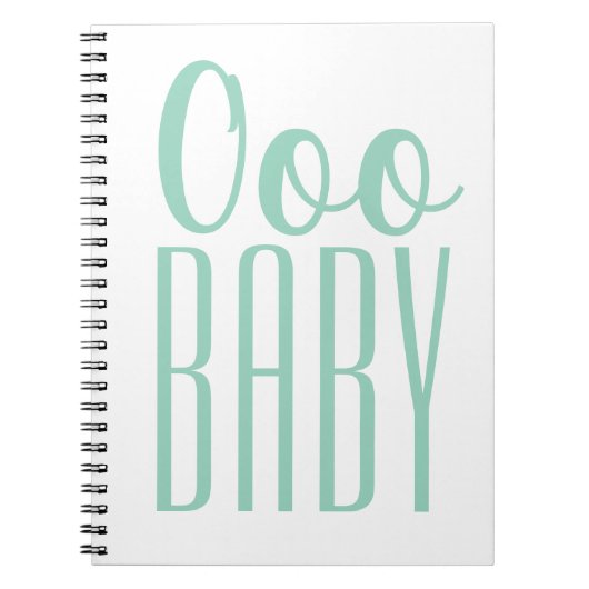 グリーンoooベビー：赤ちゃんシャワー贈与賞 ノートブック (正面)