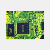 グリーンPCB基板、電子部品プリント回路 フリースブランケット (正面(横))