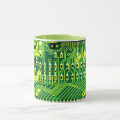 グリーンPCB基板、電子部品プリント回路 マグカップ (中央)