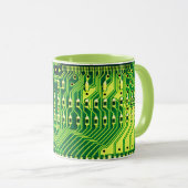 グリーンPCB基板、電子部品プリント回路 マグカップ (正面右)