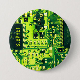グリーンPCB基板、電子部品プリント回路 缶バッジ
