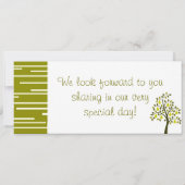 グリーンpearフルーツボーディングパス結婚式招待状 招待状 (裏面)