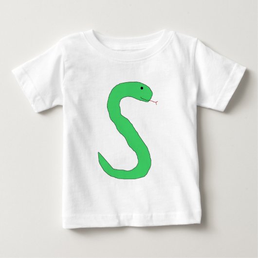 グリーンSスネークアパレル ベビーTシャツ (正面)