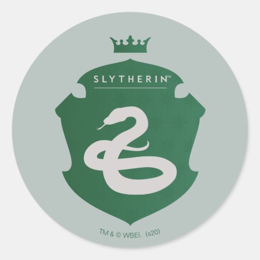 グリーンSLYTHERIN™クラウン付きクレスト ラウンドシール (正面)