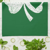 グリーンSt patricks dayアイリッシュパティーズハートシャムロック キッチンタオル (折り畳み)