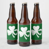 グリーンSt patricks dayアイリッシュパティーズハートシャムロック ビールラベル (ボトル)