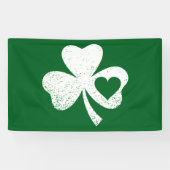 グリーンSt patricks dayアイリッシュパティーズハートシャムロック 横断幕 (横)