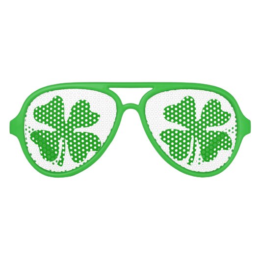 グリーンSt patricks dayシャムロックパーティーシェード アビエーターサングラス (正面)