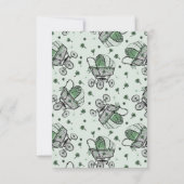 グリーンSt patricks dayベビーシャワーサンキューカード サンキューカード (裏面)