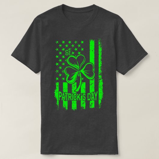 グリーンst patricks day tシャツ (デザイン正面)