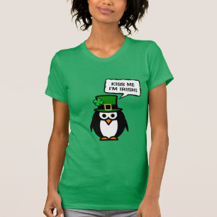 グリーンSt pattys dayペンギンTシャツ（女性用） Tシャツ