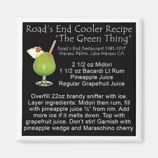 グリーンThingレシピ マグネット (正面)