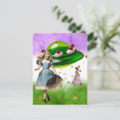 グリーンUFO超現実的な甘いトリート ポストカード (スタンド正面)