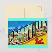 グリーンVILLE SC ヴィンテージ グリーティング ポストカード (正面/裏面)