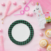 グリー素朴ンバッファロープレイド ペーパープレート (パーティー)