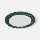 グリー素朴ンバッファロープレイド ペーパープレート (アングル)