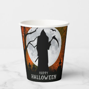 グリ不気味ームリーパー墓地ハローウィンパーティ 紙コップ
