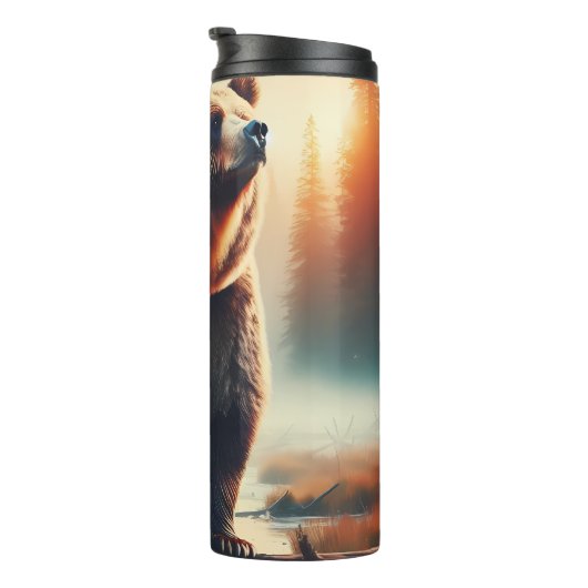 グリ威厳のあるズリーベアーパトリオティズムデザイン タンブラー (回転右)