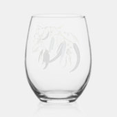 グリ淡い色のーガム葉設計飲み物用品セット ステムなしワイングラス (裏面)