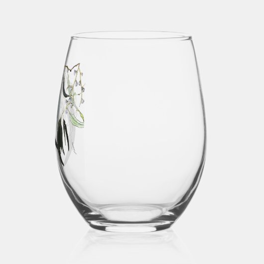 グリ淡い色のーガム葉設計飲み物用品セット ステムなしワイングラス (左)