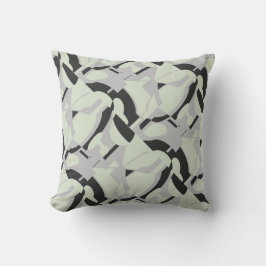 グリ淡い色のーングレーブラック対角抽象芸術プリント クッション