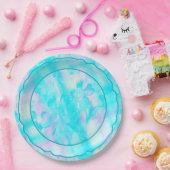 グリ絵を描ング – 花模様 – 格子状 – 三 – ホタテ ペーパープレート (パーティー)