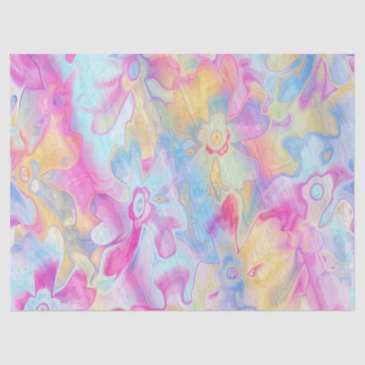 グリ絵を描ング – 花模様-5- 薄葉紙 (正面)