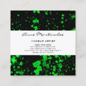 グリ絵を描ーン(ばちゃばちゃ)跳ねるオンブラックスクエア名刺 スクエア名刺 (裏面)