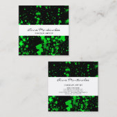 グリ絵を描ーン(ばちゃばちゃ)跳ねるオンブラックスクエア名刺 スクエア名刺 (正面/裏面)