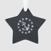 グリ航海のルデコールのヨット国旗のクロムシンボル オーナメント (正面)