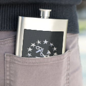 グリ航海のルデコールのヨット国旗のクロムシンボル フラスク (インサイチュ)