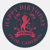 グリ華美フィンドール™ハウスクレスト |ハッピーバースデー ラウンドシール (正面)