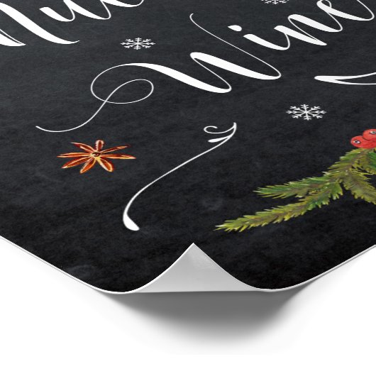 グルウェインバー冬結婚クリスマス徴候 ポスター (角)