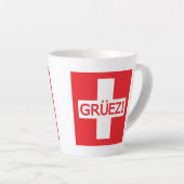グルエズィスイス国旗 カフェラテマグ (右アングル)