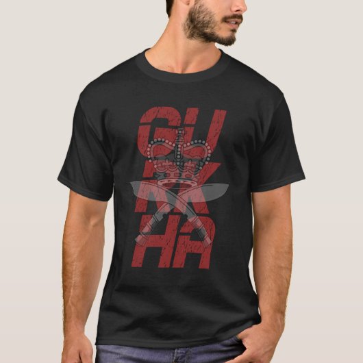 グルカライフル英特殊部隊軍隊 Tシャツ (正面)