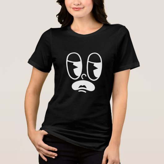 グルギーの不具合顔 トライブレンドTシャツ (正面)